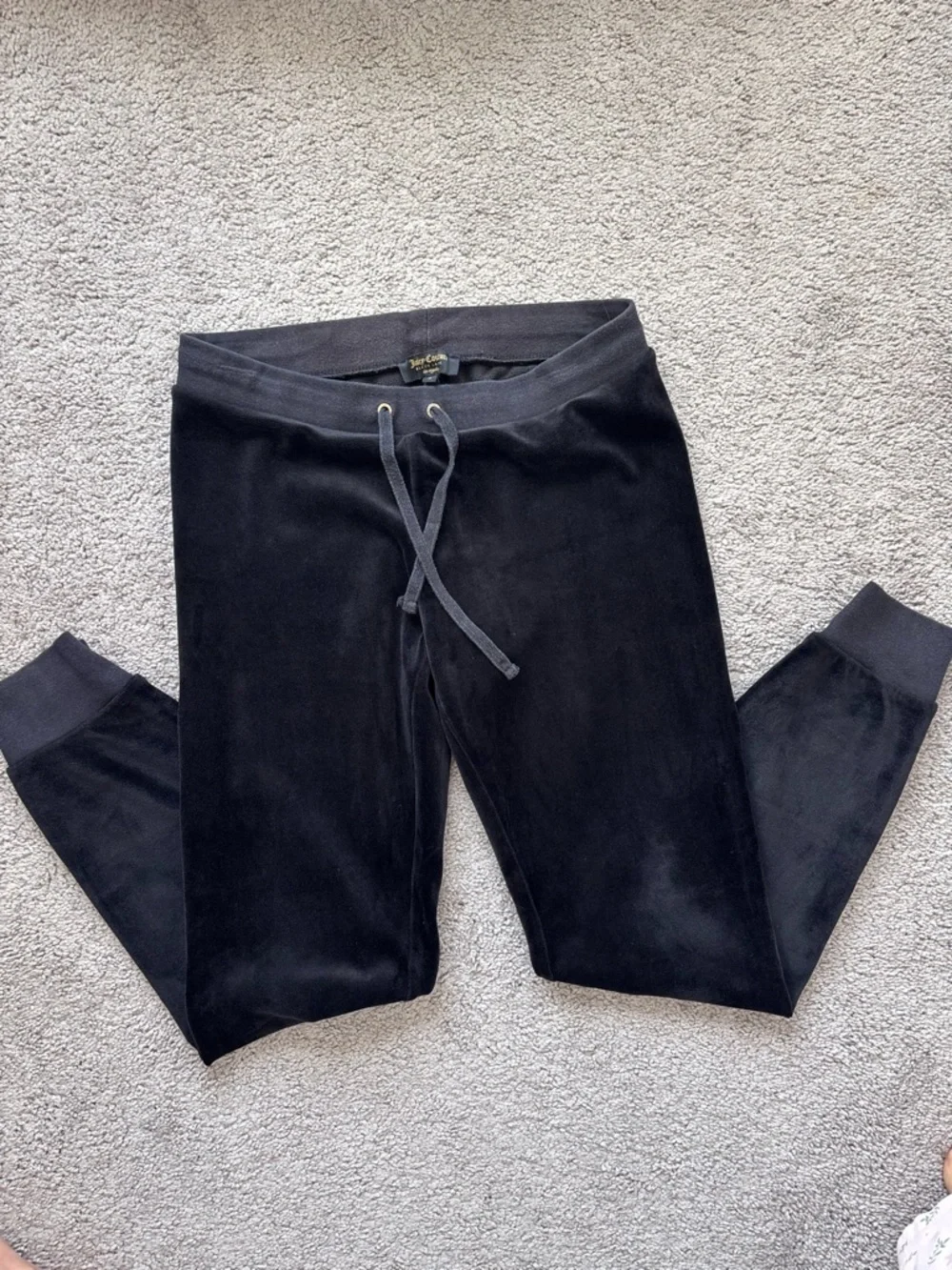 Y2K Juicy Couture Black Label Velour Sweatpants 2000s Joggers Streetwear